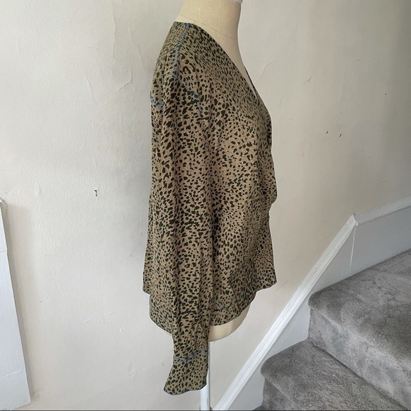 Rag & Bone Shields Leopard Print Silk Top EUC - Picture 8 of 10